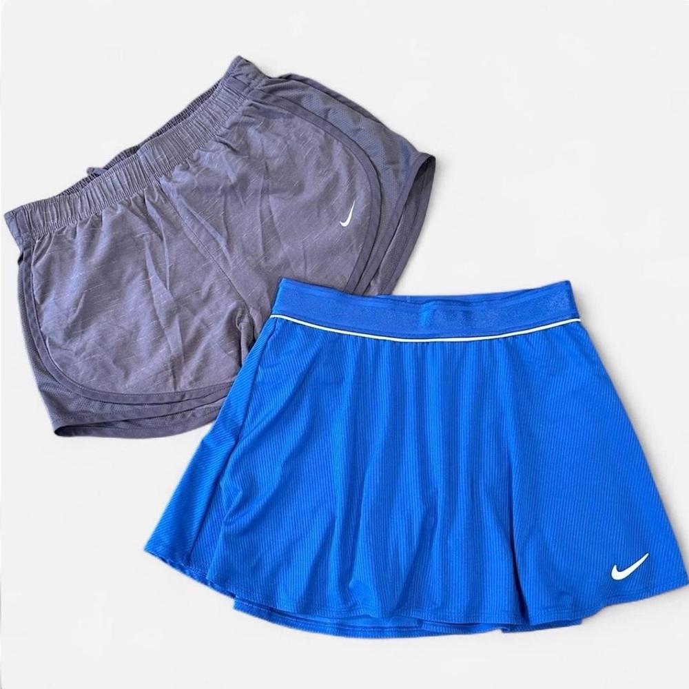 Nike Skort Running Shorts Size Small Bundle Tennis Skirt Blue Purple Athletic